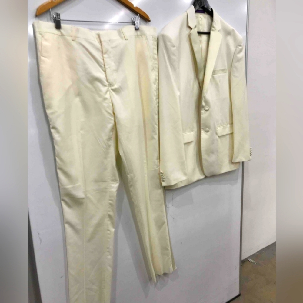 Mens Ivory Vinci Notch Lapel Single Breasted 2 pc Suit